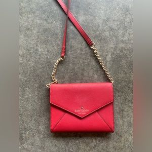 Kate Spade Monday Saffiano Leather Envelope Convertible Clutch Crossbody Bag